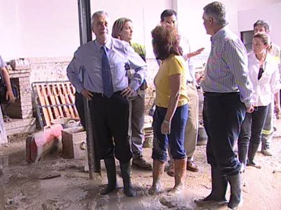 Griñán visita la zona dañada por las lluvias