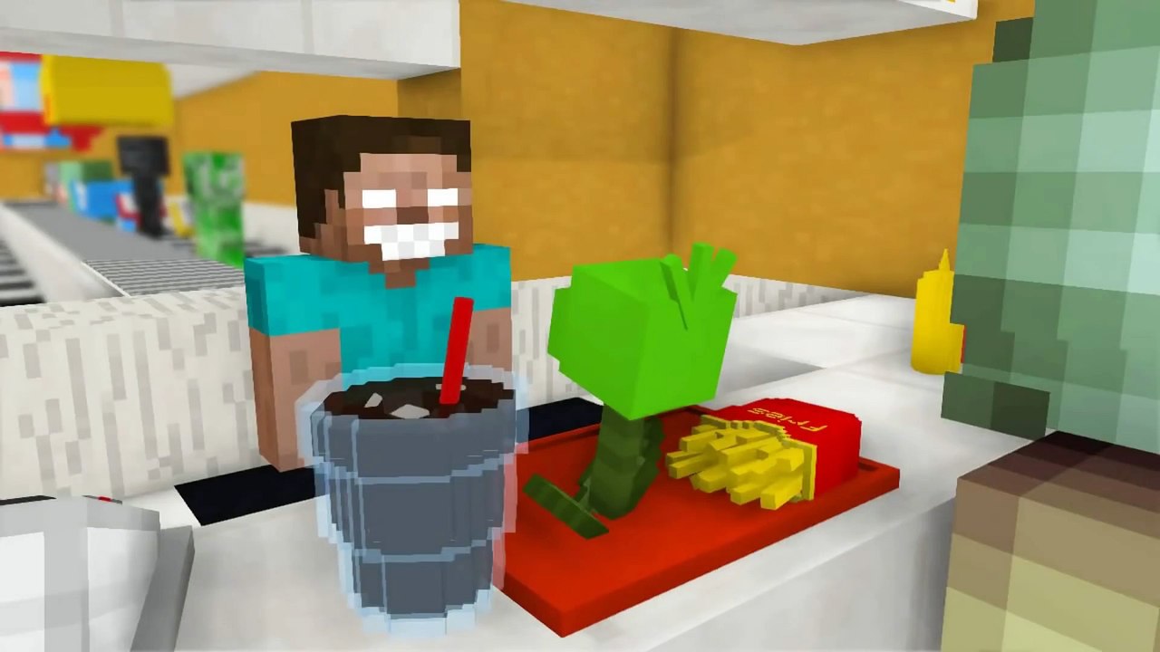 Monster School: WORK AT SUPER HOT DOGS PLACE! ...