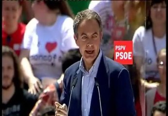 Zapatero llena la Plaza de toros de Valencia