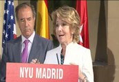 Aguirre califica los últimos datos del paro de 'alentadores' para Madrid y 'desgraciados' para España