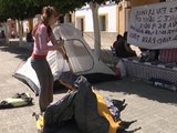 Acampada frente al Ayuntamiento de La Rinconada