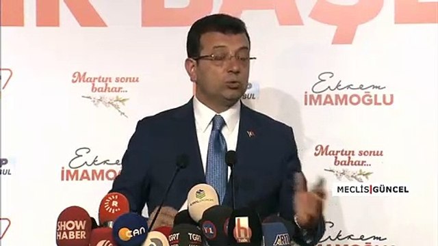 Ekrem İmamoğlu İstanbul Sonuçları hakkında açıklama yaptı / 31 Mart 2019