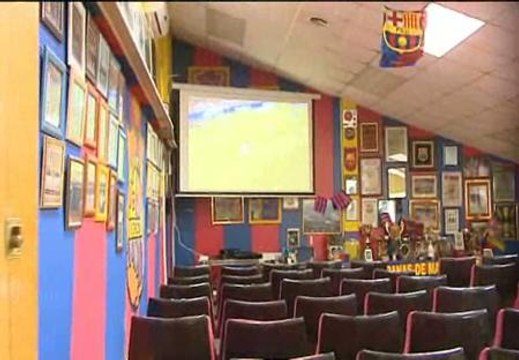 Una peña barcelonista en Madrid se prepara para el partido del miércoles