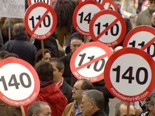 Manifestación contra el nuevo límite de velocidad