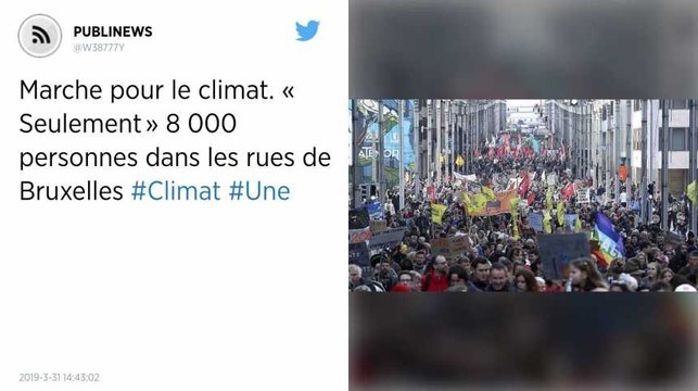 Marche pour le climat. « Seulement » 8 000 personnes dans les rues de Bruxelles