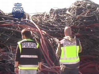 Rcuperadas ciento treinta toneladas de cobre