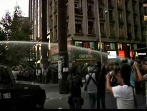 Incidentes en las protestas contra la visita de Obama a Chile