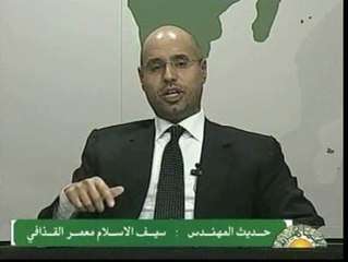 El hijo de Gadafi amenaza con la guerra civil