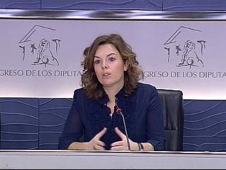 Soraya:"Este acuerdo es la certificación del fracaso político de Zapatero"