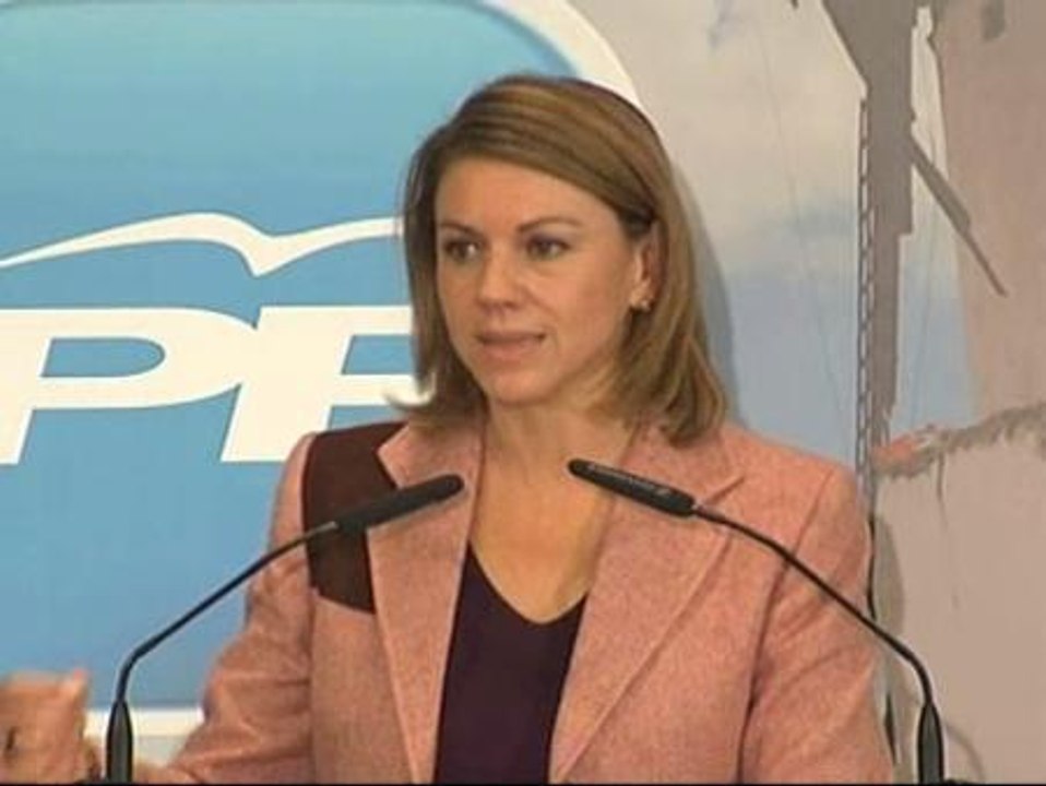 Cospedal: "Chacón, Rubalcaba o Zapatero, da igual, España necesita un cambio"