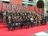 Foto de familia de los nominados a los Goya 2010