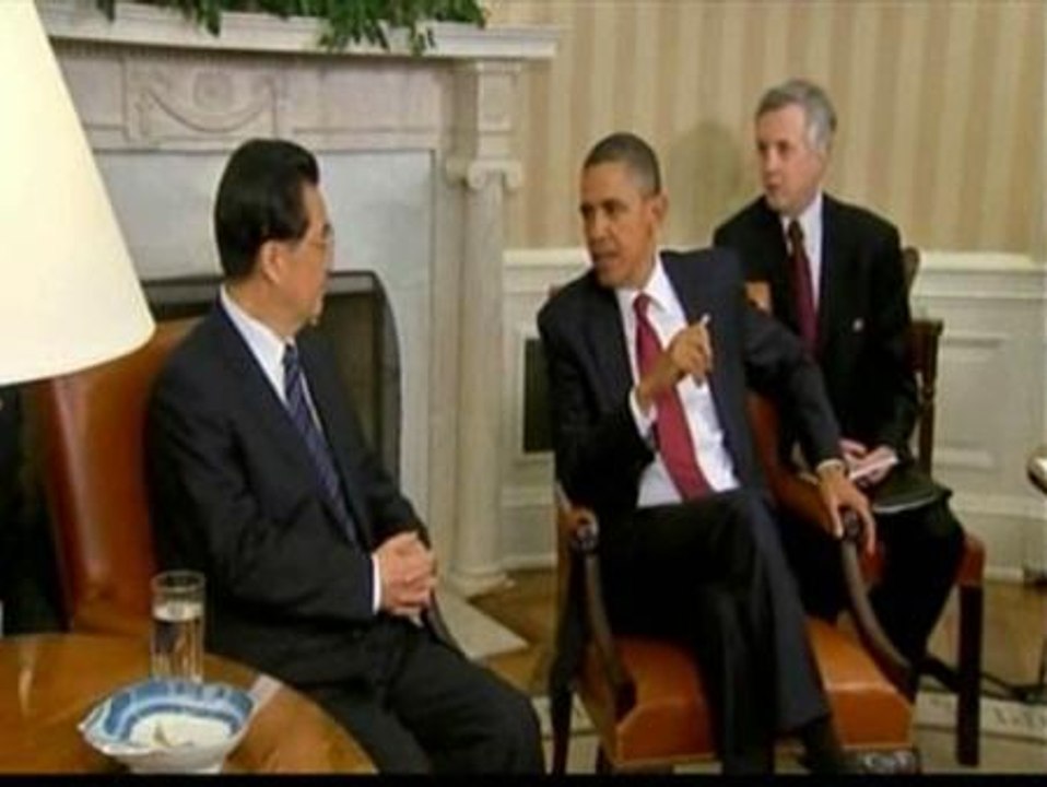 Obama y Hu Jintao se reúnen en el despacho Oval