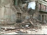 Un edificio abandonado se derrumba en Salamanca por las fuertes lluvias