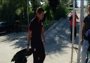 El Atlético concentrado para esta noche