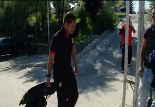 El Atlético concentrado para esta noche