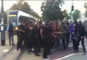 Un detenido en la huelga de los universitarios en Valencia