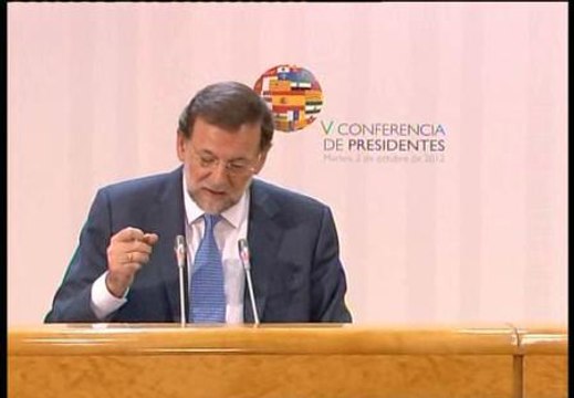 Rajoy habla del acuerdo en la Conferencia de Presidentes y de la petición del rescate