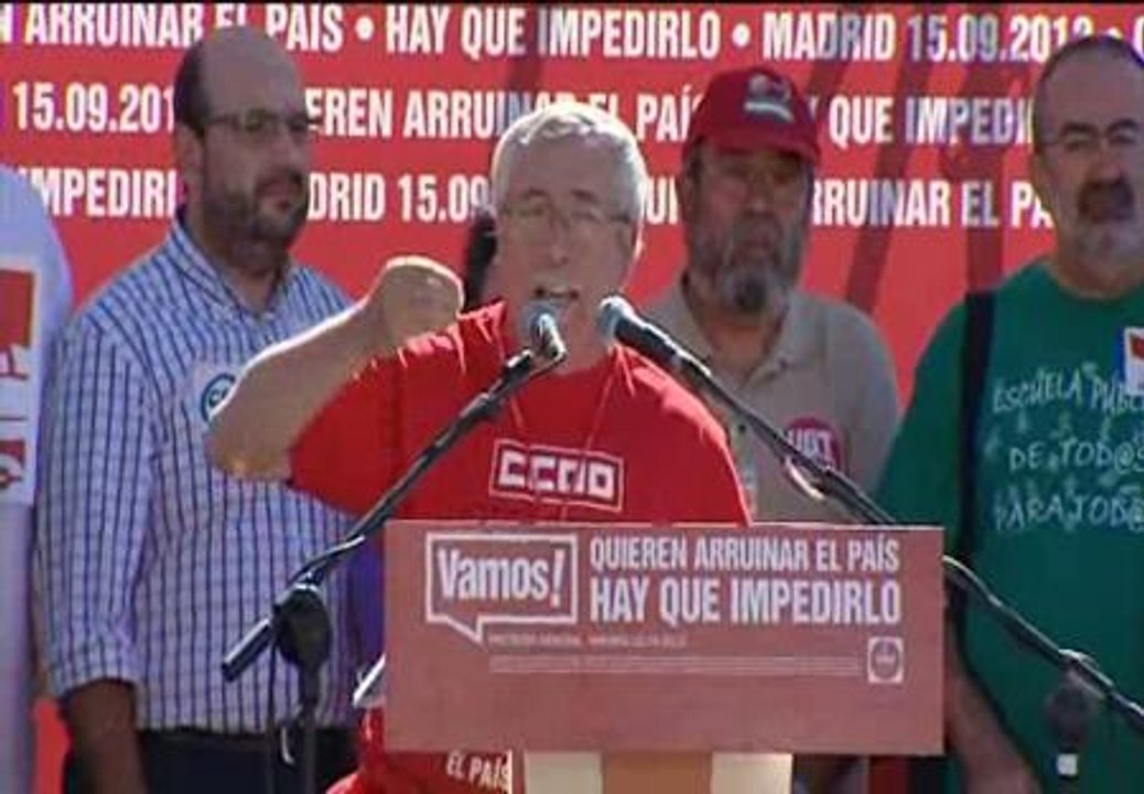 Toxo: "La llave de la huelga general la tiene Rajoy"