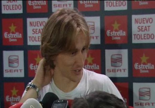 Luka Modric, muy contento en su debut con el Real Madrid
