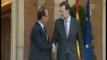 Rajoy recibe a Hollande en La Moncloa