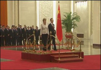 Merkel, de visita en China