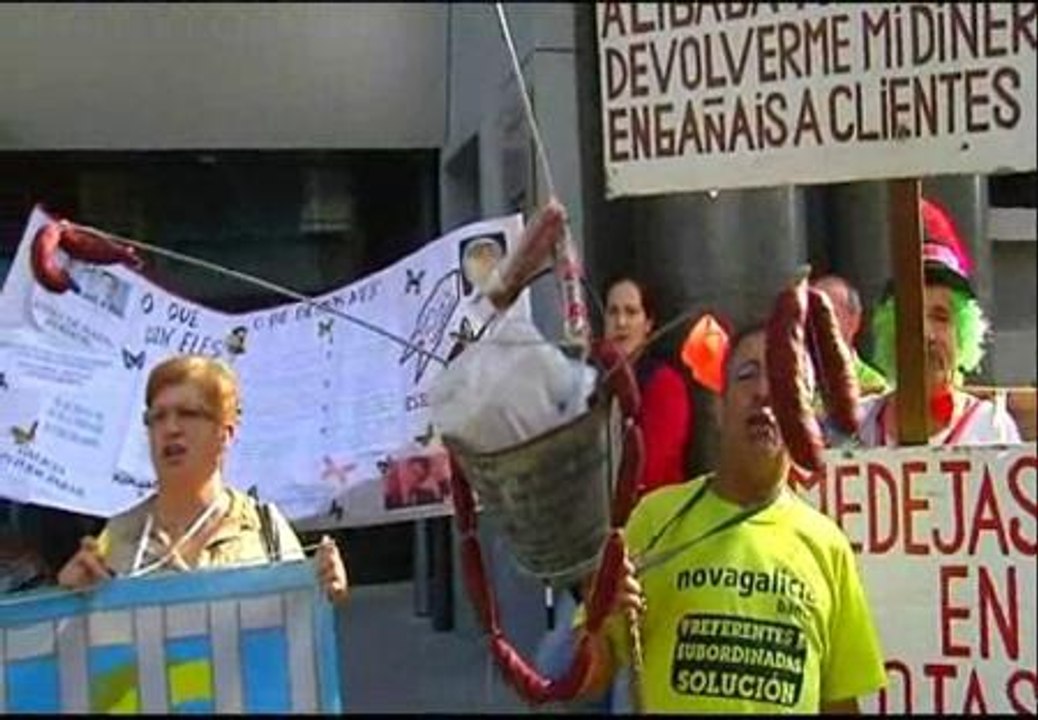 Protesta de afectados por las preferentes