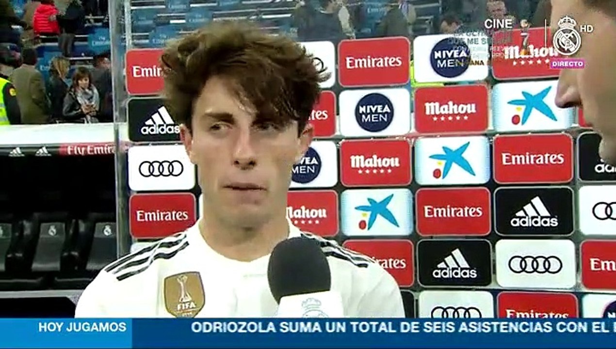 Odriozola: "En el Madrid siempre hay que luchar y tenemos la suerte de tener a Benzema"