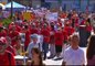 Multitudinaria manifestación en Sanxenxo contra las entidades bancarias