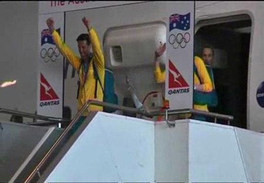 Llegadas de los olímpicos australianos y alemanes