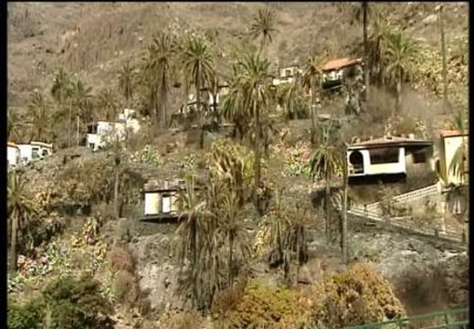 Los vecinos de Valle Gran Rey se enfrentan desolados a sus viviendas quemadas