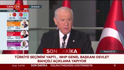 MHP lideri Bahçeli açıklama yapıyor