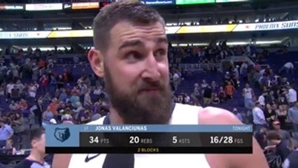 MEM@PHX: Jonas Valanciunas walkoff interview 3.30.19