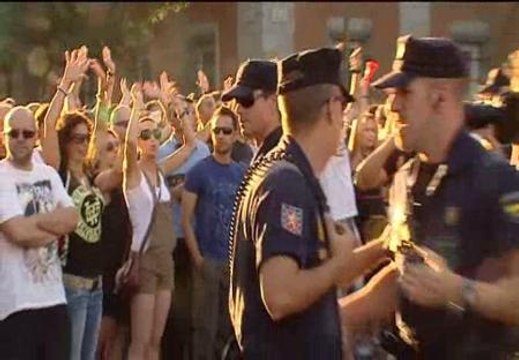 Concentración en las cercanías del Congreso