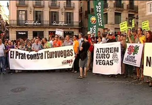 Cientos de personas protestan contra Eurovegas en Barcelona