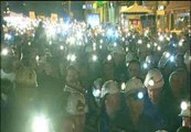 VIolentos enfrentamientos entre Policía y mineros en las manifestaciones de esta noche