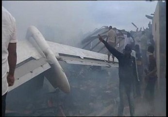 Primeras imágenes del avión siniestrado en Nigeria