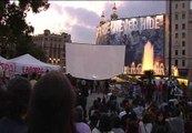 Los indignados de Barcelona se concentran, de nuevo, en la Plaza de Cataluña