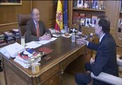 El Rey recibe a Mariano Rajoy en su despacho siete horas después de ser dado de alta