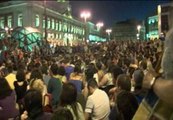 Tercera noche de protestas en el aniversario del 15-M