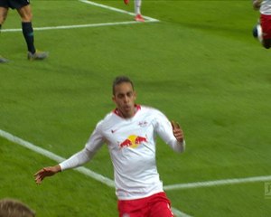 Poulsen completes hat-trick with superb chip