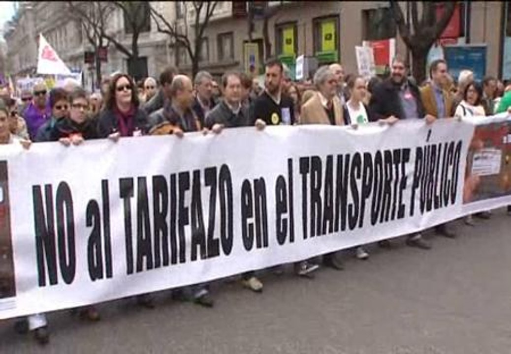 "No al tarifazo en el transporte público"
