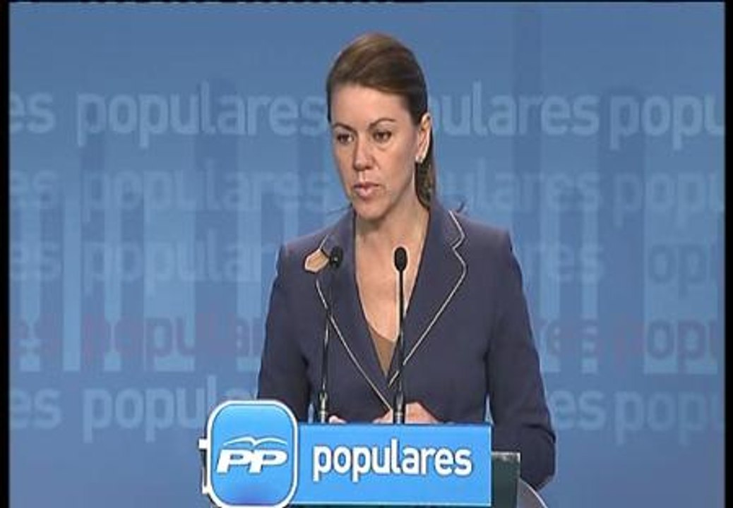 Dolores de Cospedal pide a CiU que sea responsable y apoye los presupuestos generales del Estado