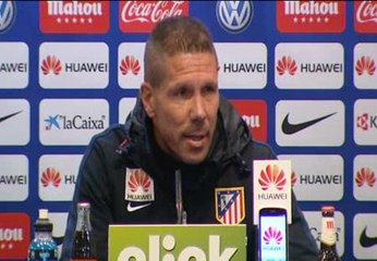 Simeone: "Sería de mediocres pensar que ganando haríamos un favor al Barça"