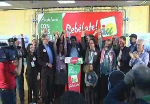 Izquierda Unida celebra su buen resultado en Andalucía