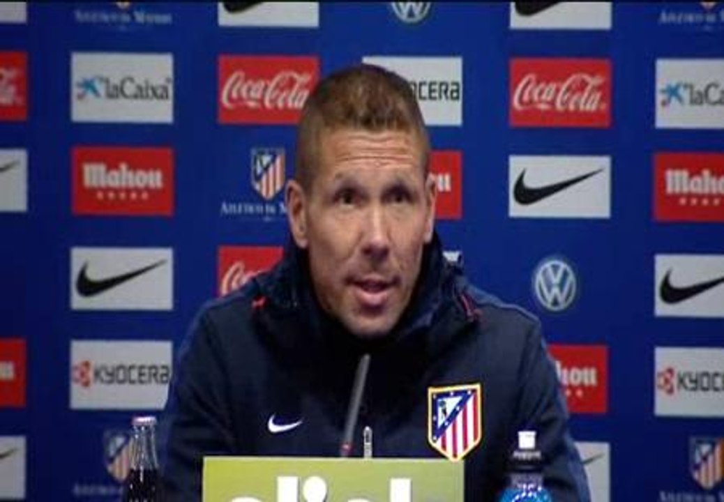Simeone: "Los dos equipos necesitamos los puntos para alcanzar los puestos de arriba"