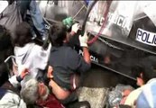 Varias personas resultan heridas y cuatro detenidas tras una manifestación de incapacitados