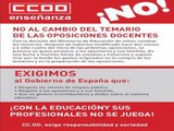 CCOO exige responsabilidad a Educación