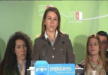Cospedal: "Nadie entiende que los sindicatos callaran durante siete años y ahora protesten"