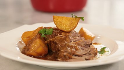 Rôti de porc aux patates jaunes