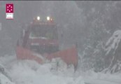 La nieve colapsa las carreteras de Castellón